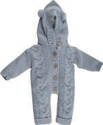 Фотография товара Комплект на выписку Luxury Baby косы, р. 56-68, серый