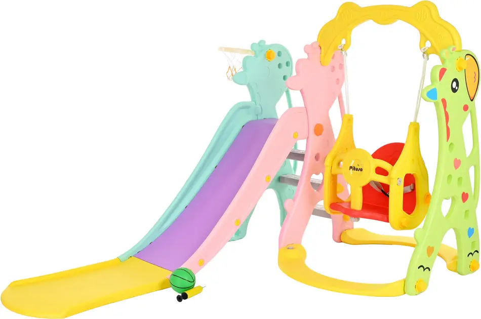Горка Комплекс Жирафик, разноцветная,160х140х118 см, Pituso