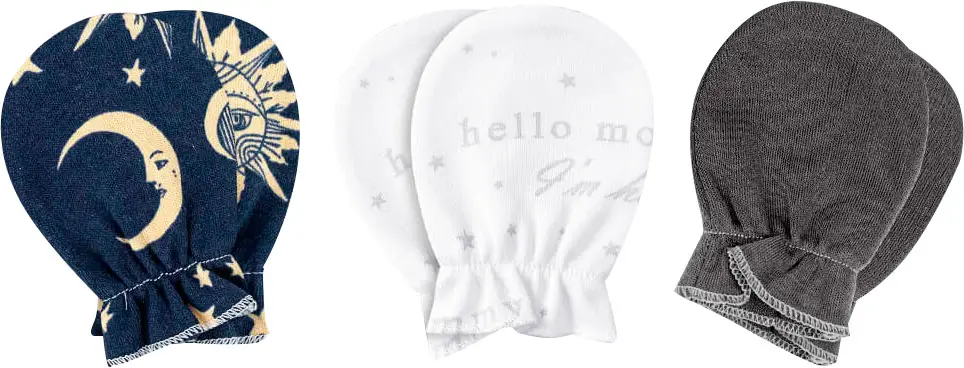 Рукавички-антицарапки Mjolk Солнце и Луна, Hello Mommy, Steel Grey, сет из 3х пар