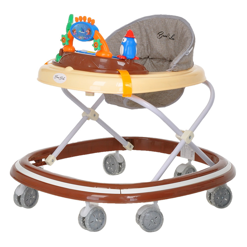 BamBola Ходунки Оазис коровка круглые, игровая панель, музыка, кофе