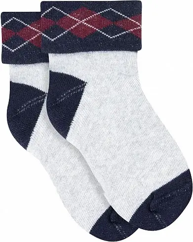 Носки Rusocks детские, размер 9-10, светло-серые, Рис-04, арт. Д3-33845М