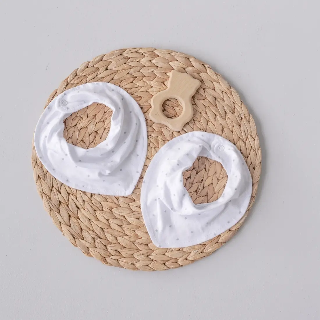 Нагрудник косынка KiDi Звезды меланж, 2 штуки