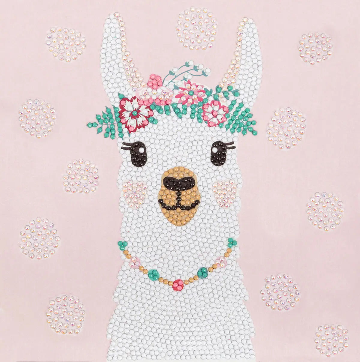 Кристальная мозаика Фрея постер Лама, 20x20см