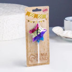 Фотография товара Свеча в торт Страна Карнавалия Воздушный шарик Звезда, цифра 6, 11.5 см