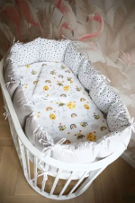 Фотография товара Комплект Peppy в кроватку с универсальными бортиками Doppio серый