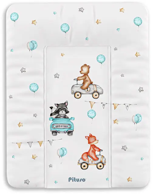 Матрац для пеленания Pituso мягкий Машинки 72х52 см