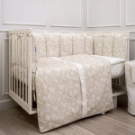Набор для прямоугольной кроватки 6 предметов "Le Jardin", бежевый