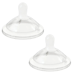 Соска силиконовая для густой пищи с флексорами Chicco Natural Feeling 6m+ 2 штуки