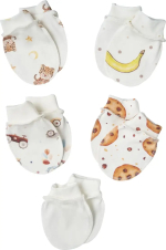 Фотография товара Антицарапки Little Sta, р. 62, 5 пар, интерлок, крем, №3, для мальчиков