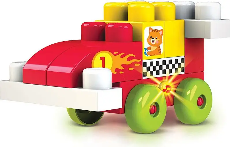 Гоночная машинка Talky Blocks кнопочка, Азбукварик