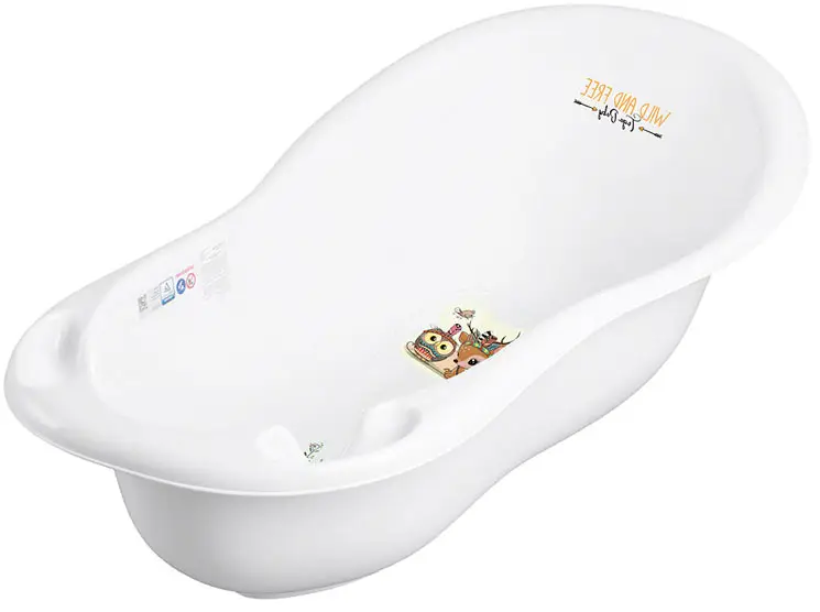 Ванночка Tega Baby 102 см с термометром Dz Оленёнок, белый