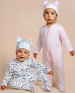 Фотография товара Комплект комбинезонов (слипов) детских с шапочкой Amarobaby Nature, розовый/единороги, р.68-74