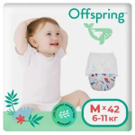 Фотография товара Трусики-подгузники Offspring Риф M 6-11 кг 42 штуки
